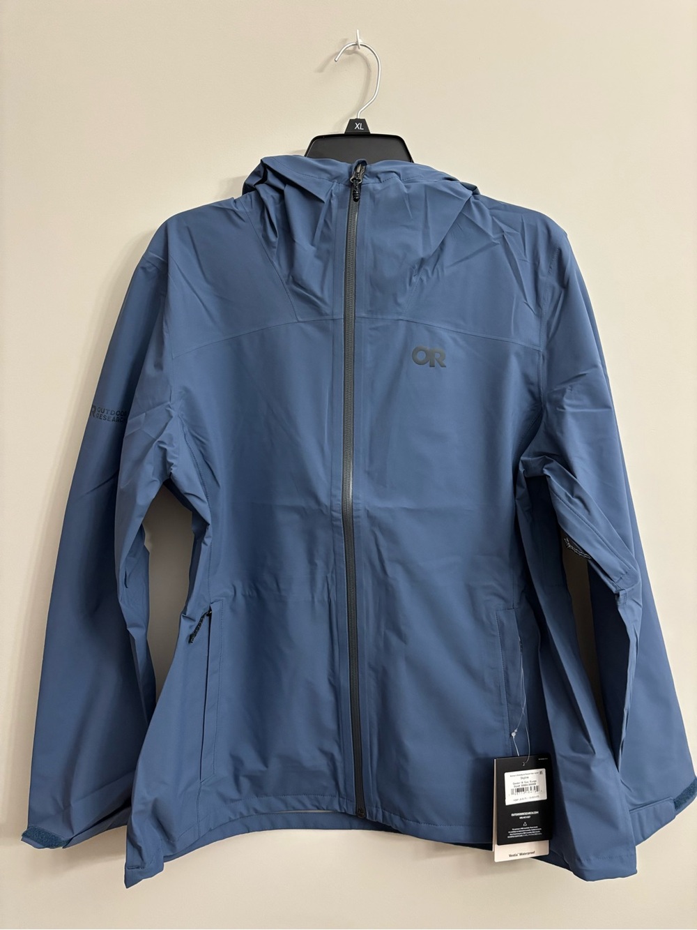 Outdoor Research Starburst Blue Hooded Waterproof Utility Jacket